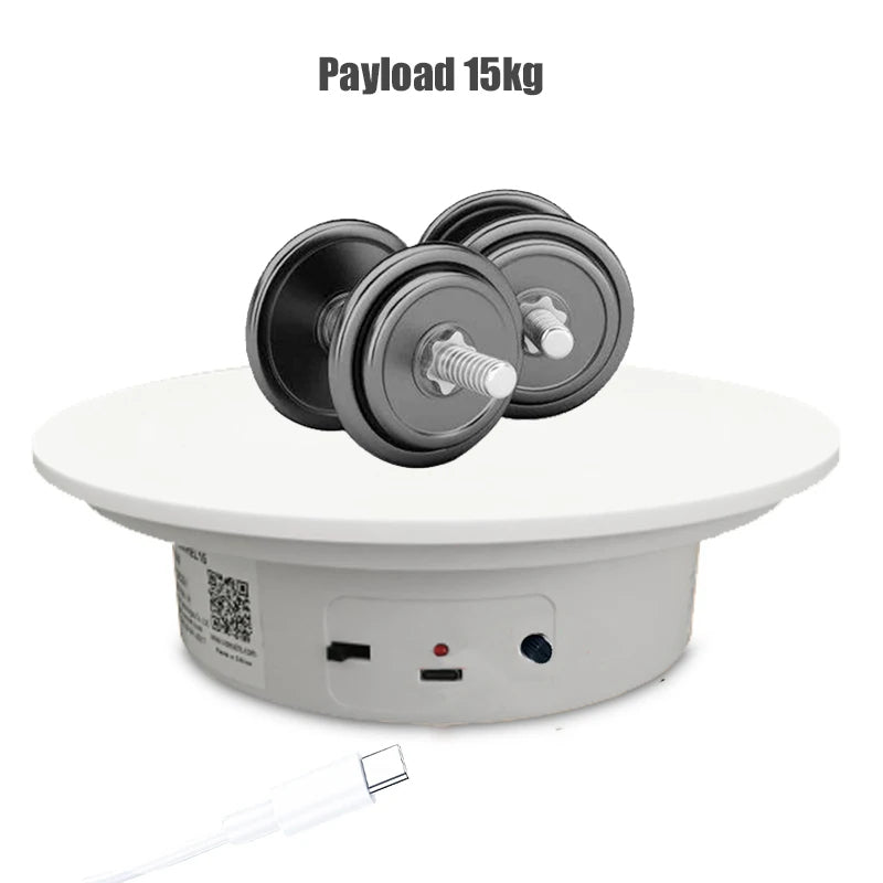 Hridz Turntable Electric Mirror Display Stand 360 Rotate Speed 15Kgs Capacity Exhibition Motorized Base