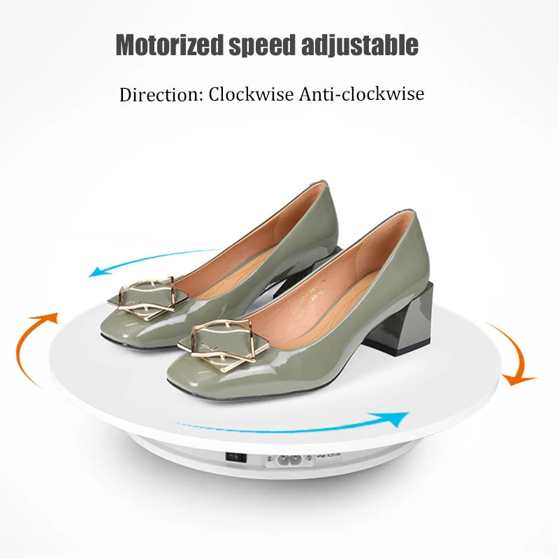 Hridz Turntable Electric Mirror Display Stand 360 Rotate Speed 15Kgs Capacity Exhibition Motorized Base