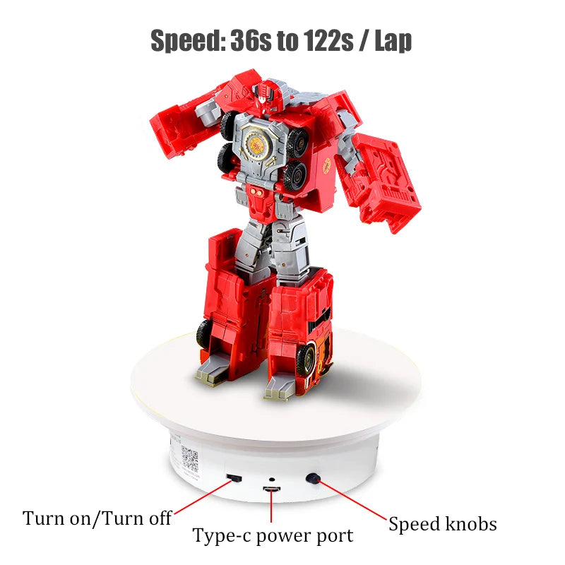 Hridz Turntable Electric Mirror Display Stand 360 Rotate Speed 15Kgs Capacity Exhibition Motorized Base