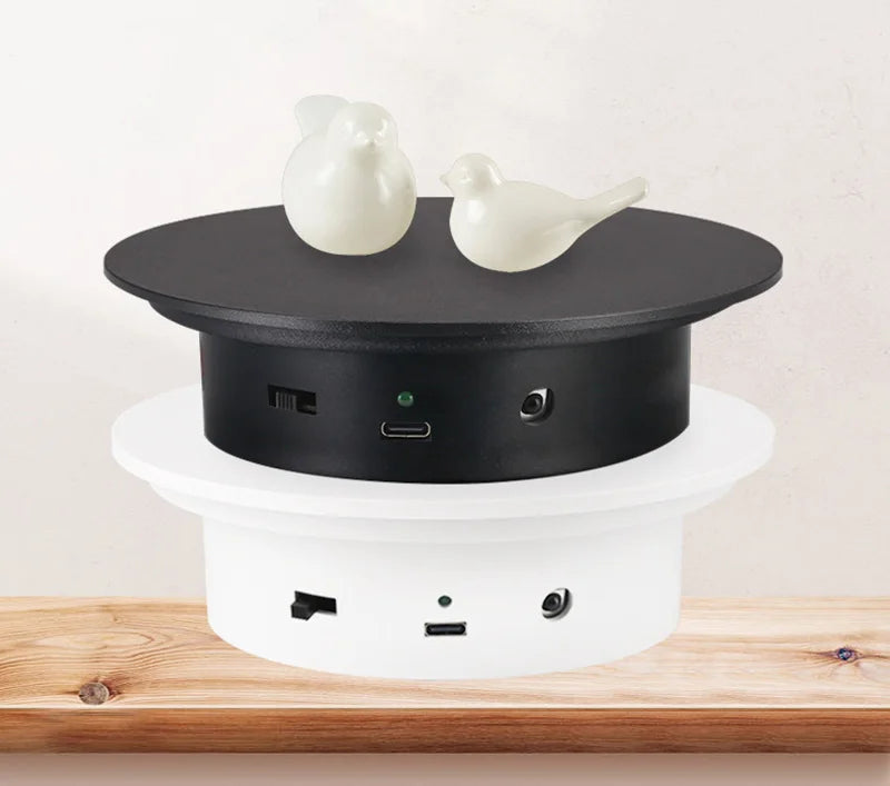 Hridz Turntable Electric Mirror Display Stand 360 Rotate Speed 15Kgs Capacity Exhibition Motorized Base