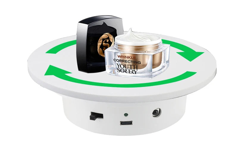 Hridz Turntable Electric Mirror Display Stand 360 Rotate Speed 15Kgs Capacity Exhibition Motorized Base