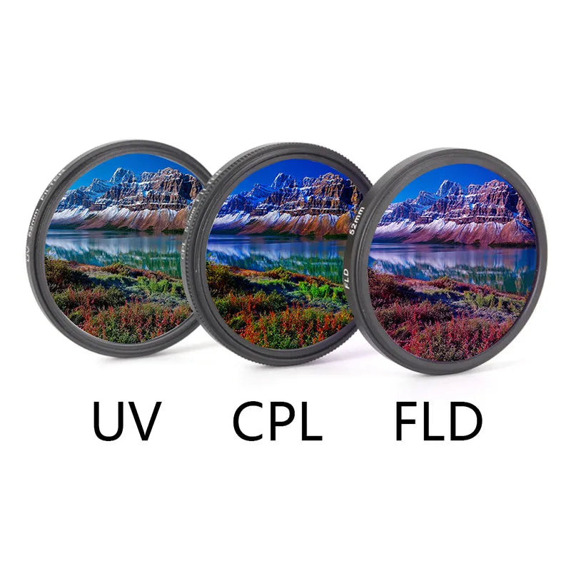Hridz UV CPL FLD High Quality Lens Filter Kit with Pouch for SLR Camera Colour Lens UV Filter