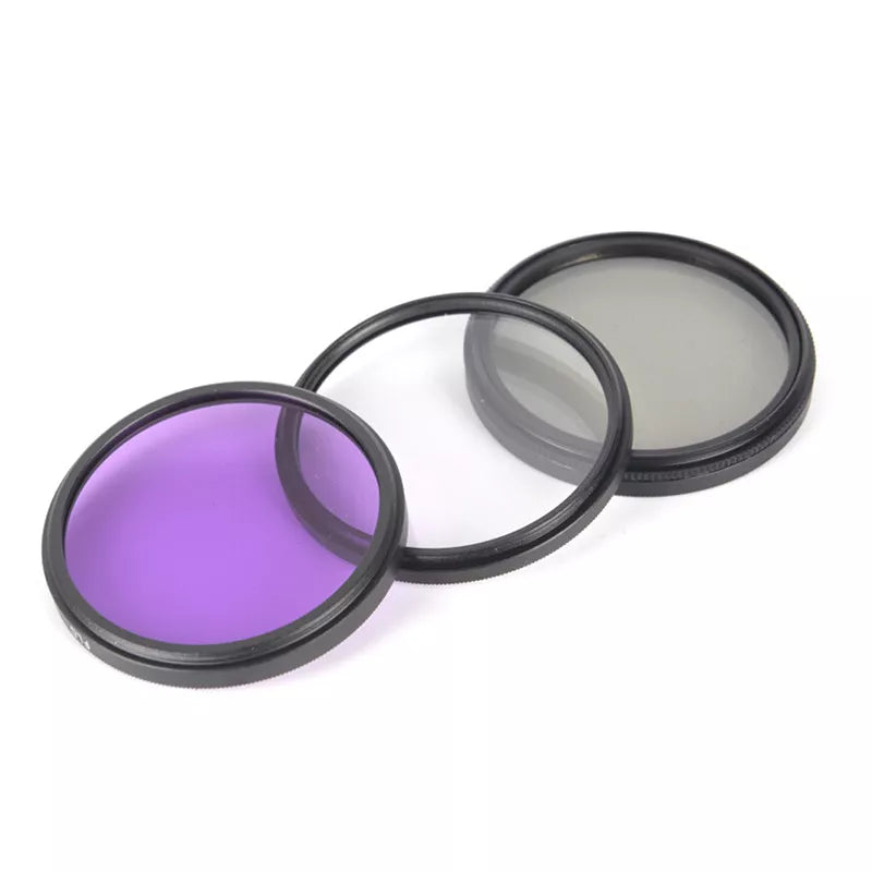 Hridz UV CPL FLD High Quality Lens Filter Kit with Pouch for SLR Camera Colour Lens UV Filter