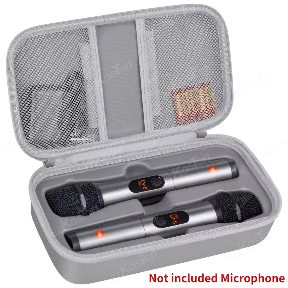 Hridz Wireless Microphone Case for JBL PartyBox Dual Mics - Handheld Travel Storage Bag