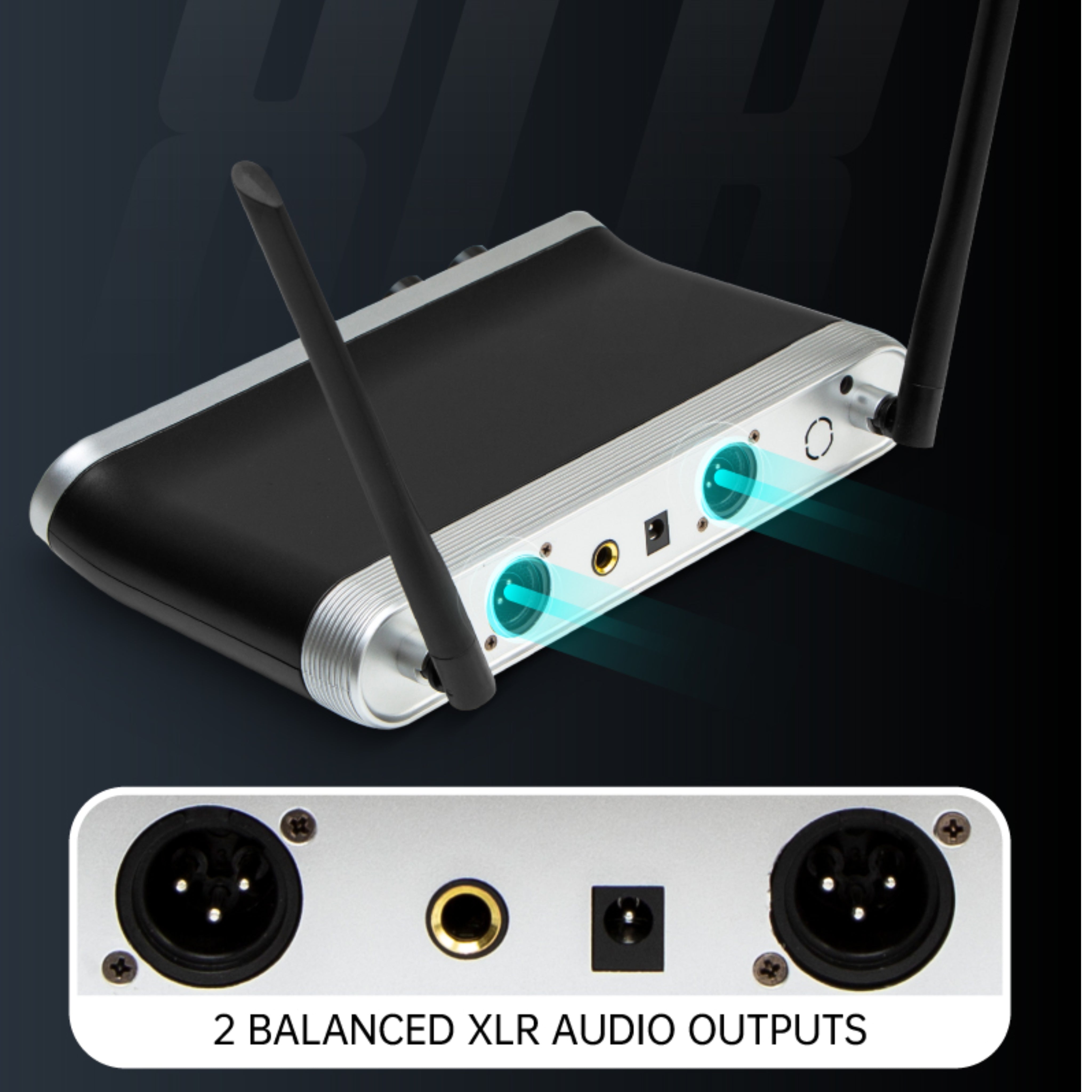 Hridz 8-Channel Karaoke Audio Mixer & 100m Range UHF Wireless Microphone Bundle