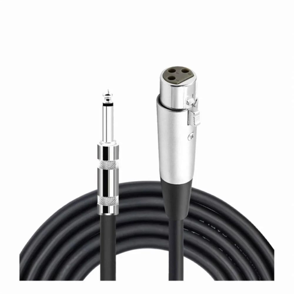 Hridz XLR Female to 6.35mm TRS Audio Cable – Professional Microphone & Speaker Cable for Mixers Guitars