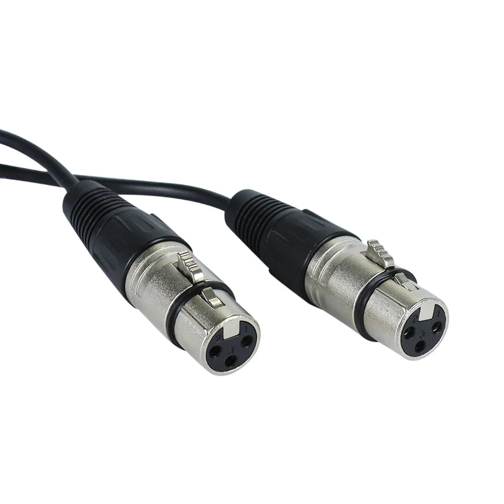 Hridz Y Splitter XLR Audio Cable 50cm - Dual Mic Adapter Male to 2 Female XLR Jacks cables