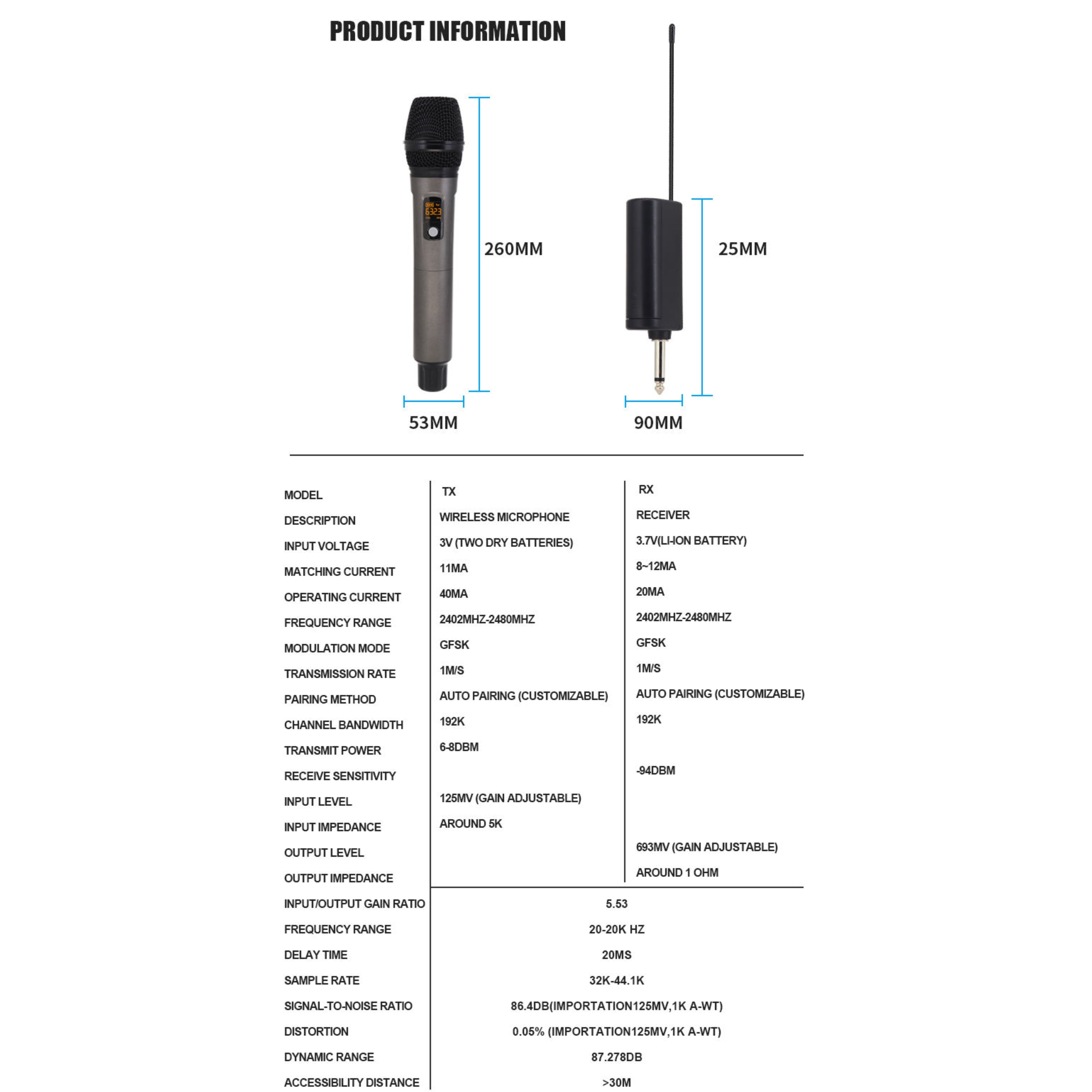 Hridz rechargeable UHF Microphones dual channel wireless mics system for performances Karaoke DJ
