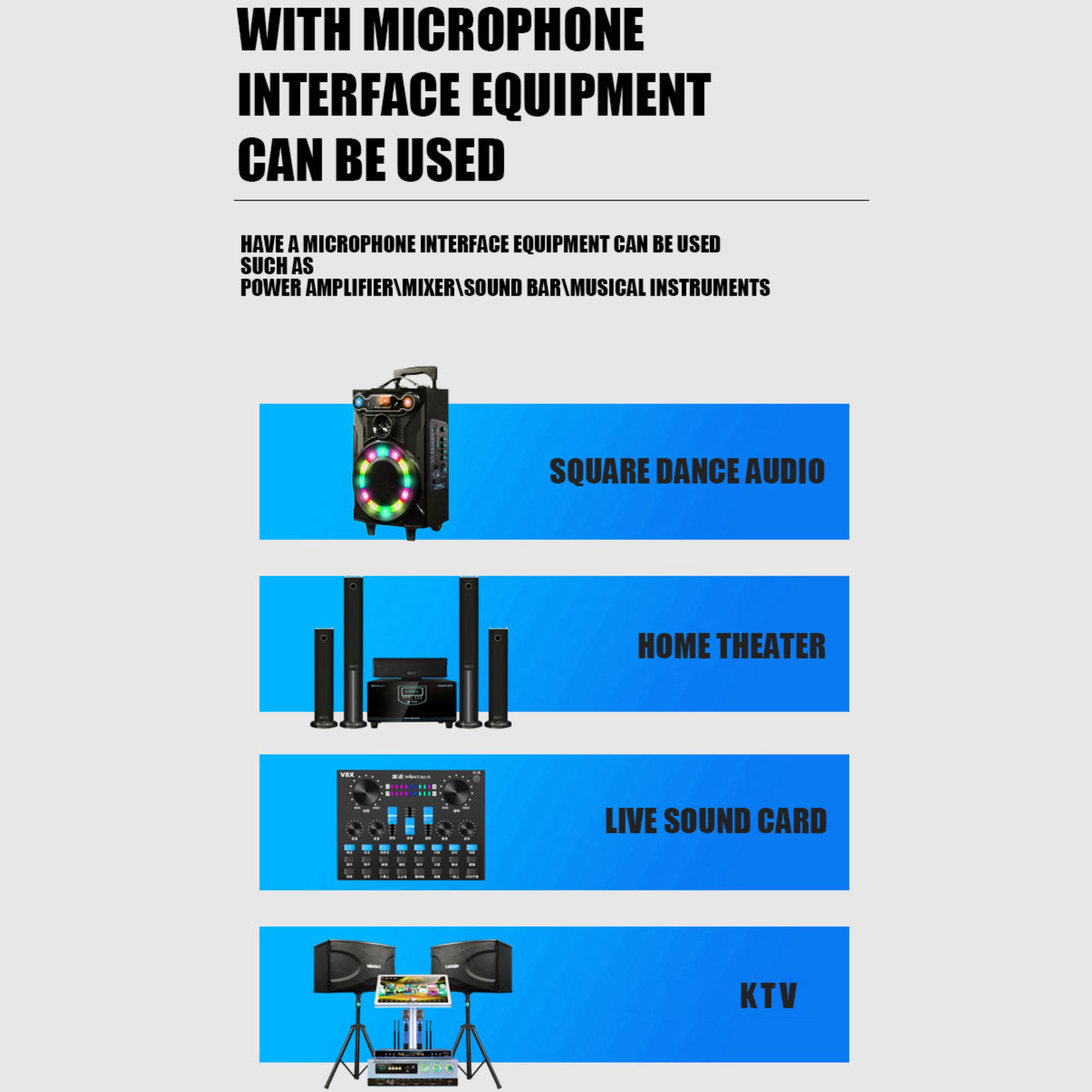 Hridz rechargeable UHF Microphones dual channel wireless mics system for performances Karaoke DJ