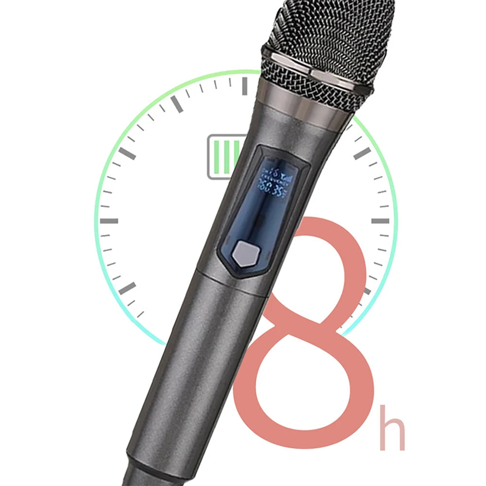 Hridz UHF Wireless Microphone System – Rechargeable, 50m Range