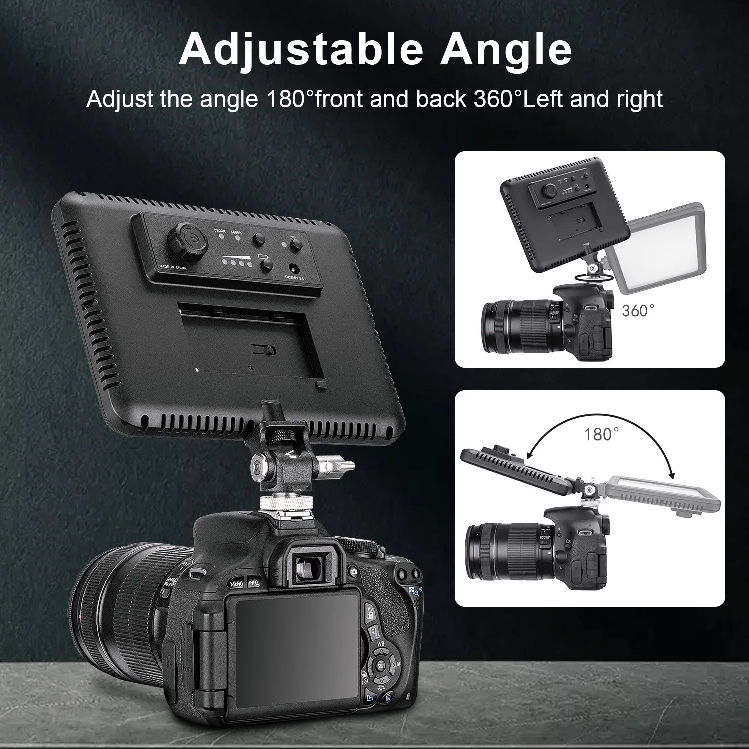 Mini Monitor Mount Holder Cold Shoe Swivel for LED Light Monitor Microphone Camera