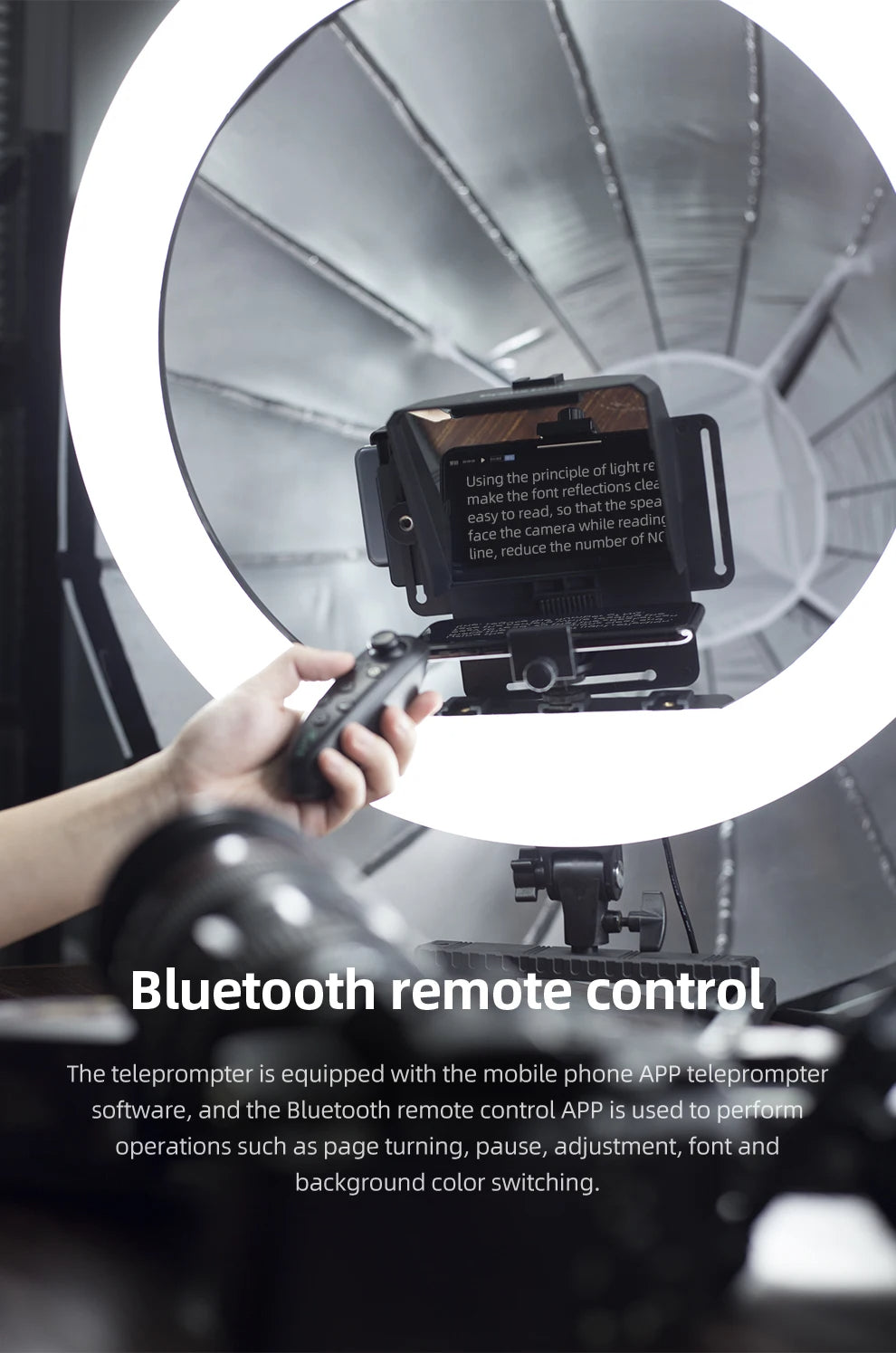 Mini Teleprompter for Mobile & DSLR Camera Recording - Portable Inscriber Artifact Video With Remote Control