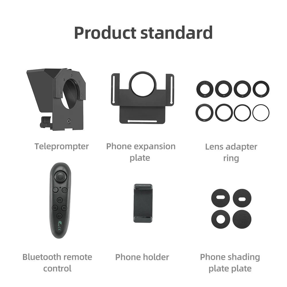 Mini Teleprompter for Mobile & DSLR Camera Recording - Portable Inscriber Artifact Video With Remote Control