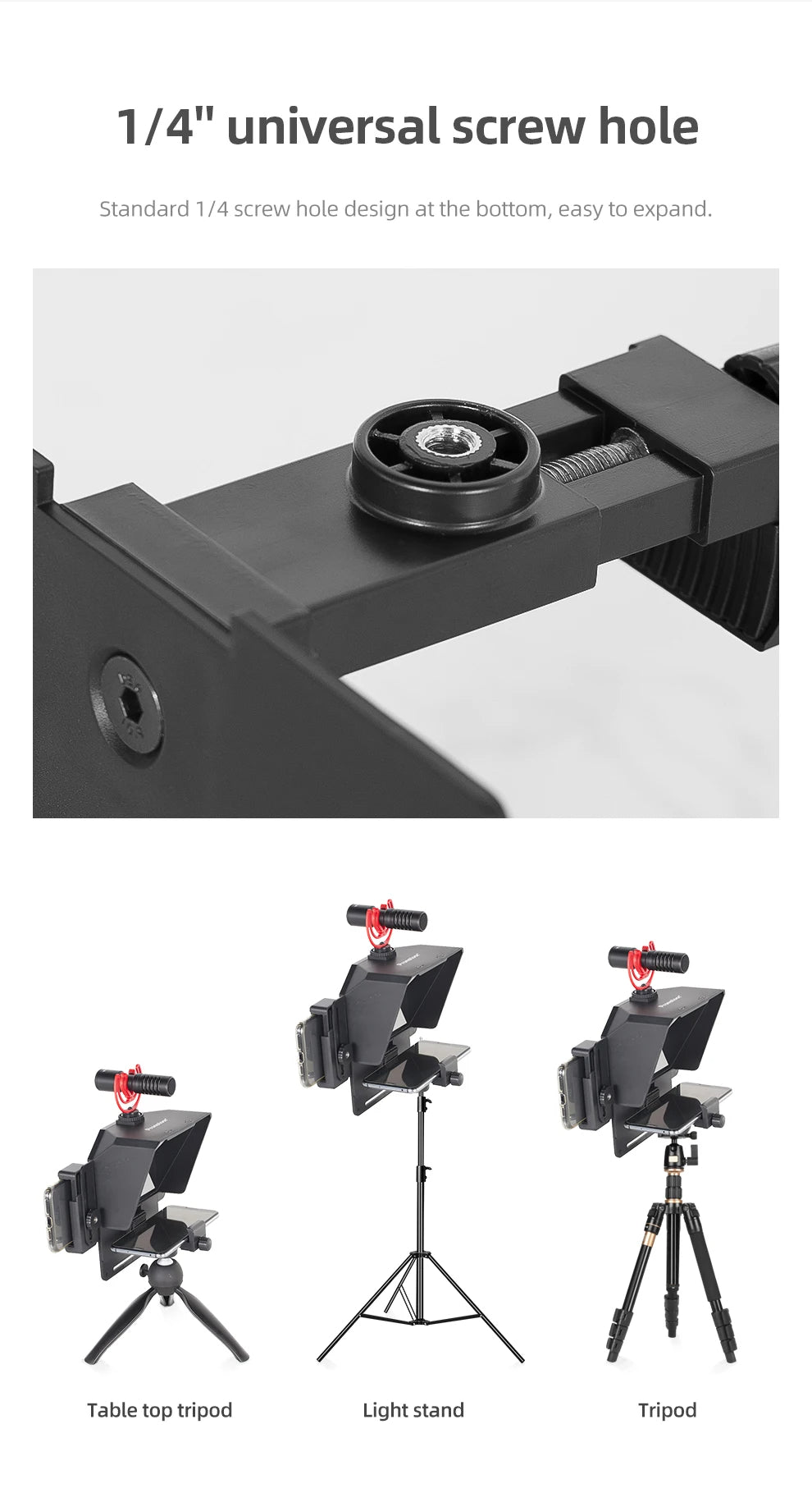 Mini Teleprompter for Mobile & DSLR Camera Recording - Portable Inscriber Artifact Video With Remote Control