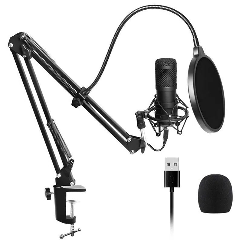 NW-8000 Professional USB Microphone Kit 192kHz/24-Bit Condenser Mic for desktop laptop with USB-A support