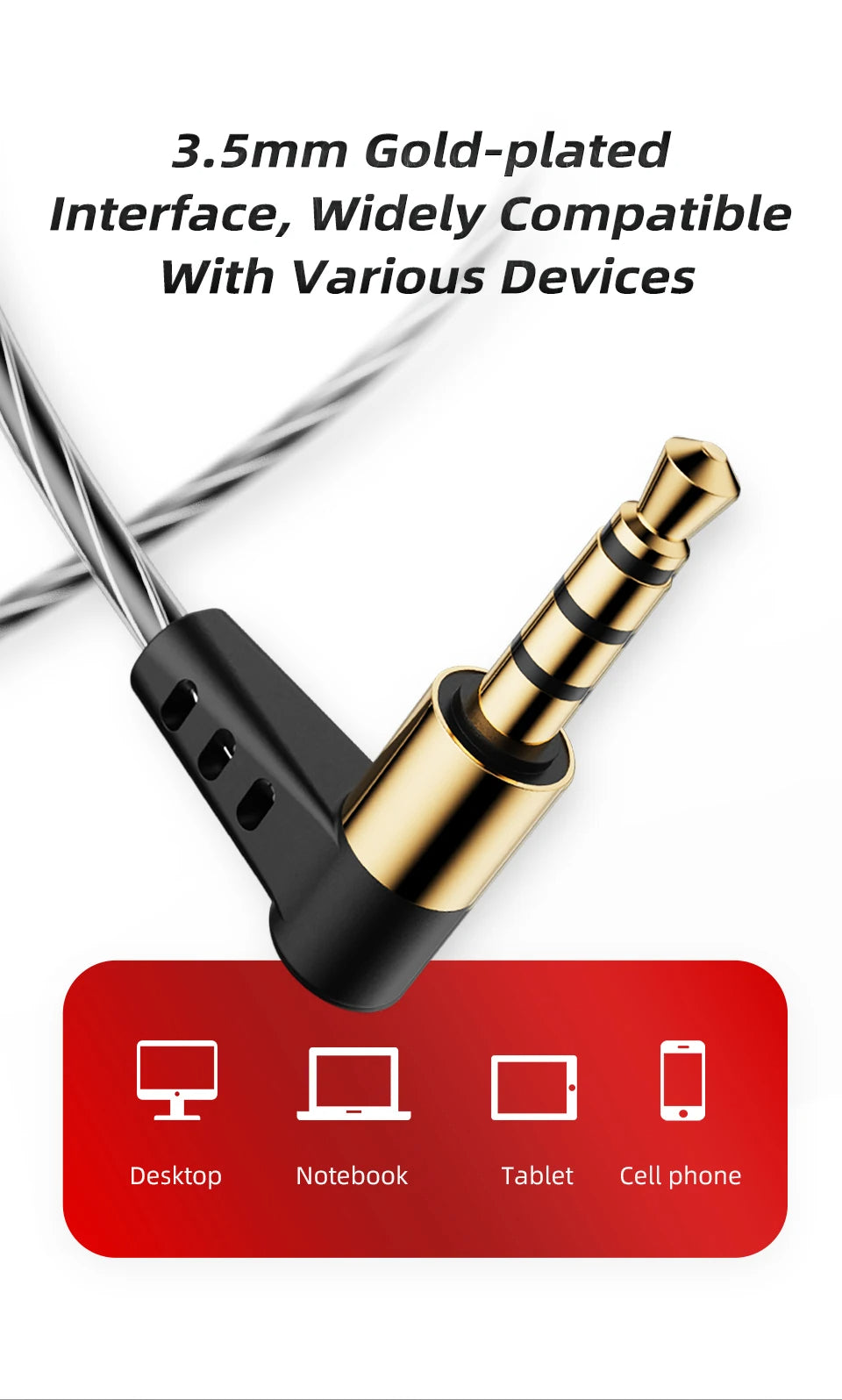 QKZ AK7 Copper Driver Wired IEM Earphones With MIC HiFi Bass Stereo Super Clear Gaming Headset