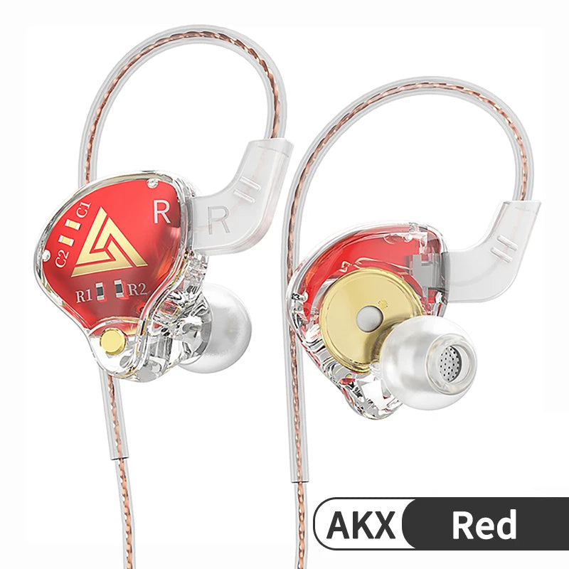 QKZ AKX DMX HIFI Heavy Bass In-Ear Earphones With Mic IEM Level 3.5mm Headphone