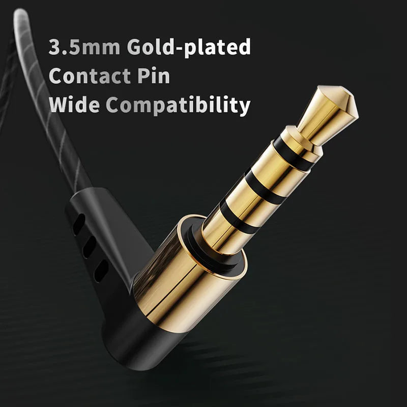 QKZ SK8 Wired IEM Headset With MIC HIFI Dynamic Stereo Heavy Bass 3.5MM AUX In Ear Monitor Earphone