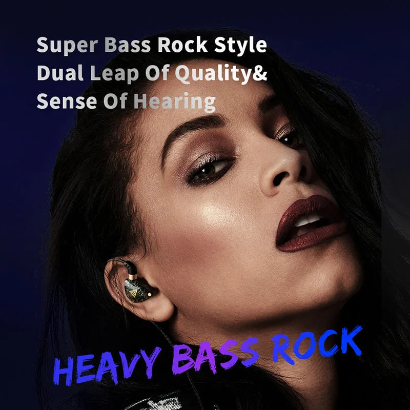 QKZ SK8 Wired IEM Headset With MIC HIFI Dynamic Stereo Heavy Bass 3.5MM AUX In Ear Monitor Earphone