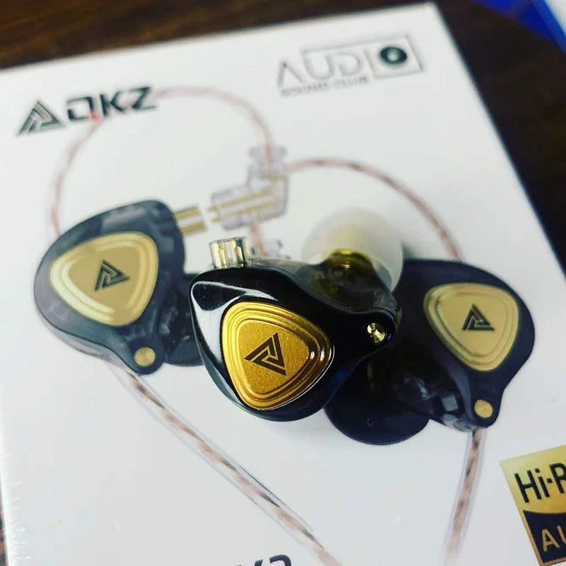 QKZ ZX3 No-Mic Dynamic Earphone In-Ear Monitor HiFi Heavy Bass Wired Headphones IEM