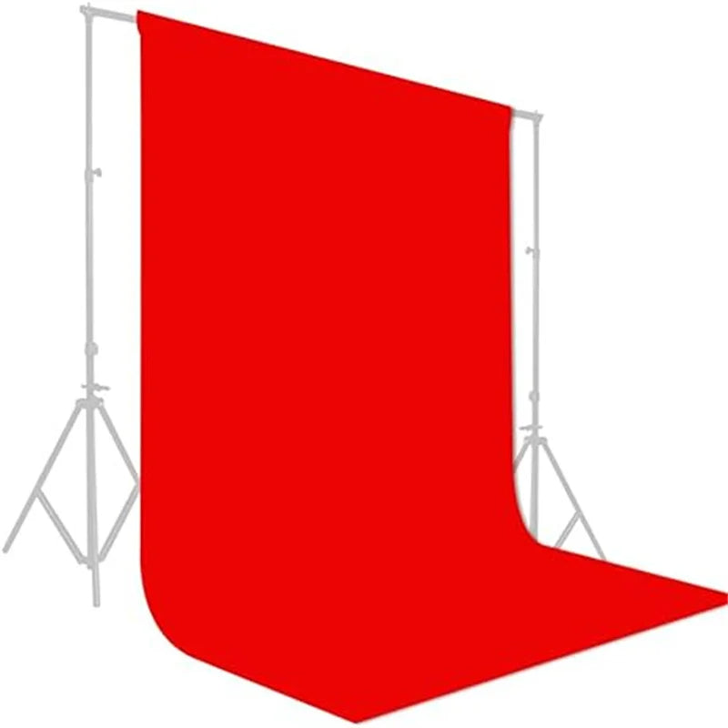 Red 2Mx3M Hridz Muslin Backdrops for Photography Cloth Screen Photo Background Color Chromakey for Studio Video Wedding Ceremony Home Decoration