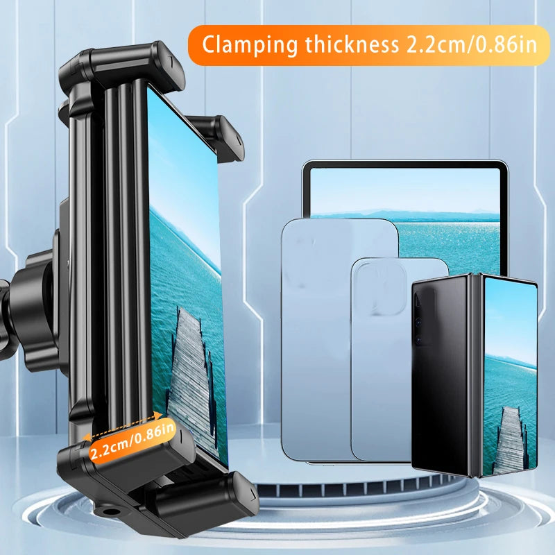 Universal Phone & Tablet Holder Mount for Treadmill, Bike, Stroller, Wheelchair & Golf Cart