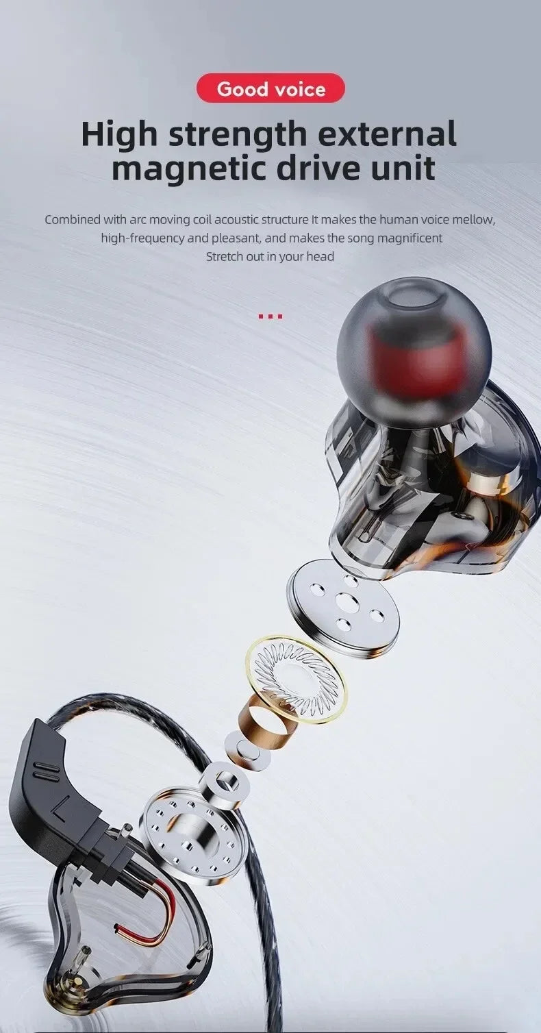 X2 Dynamic Wired In-Ear Earphones No Mic HIFI Heavy Bass Earbuds Gaming Headphones