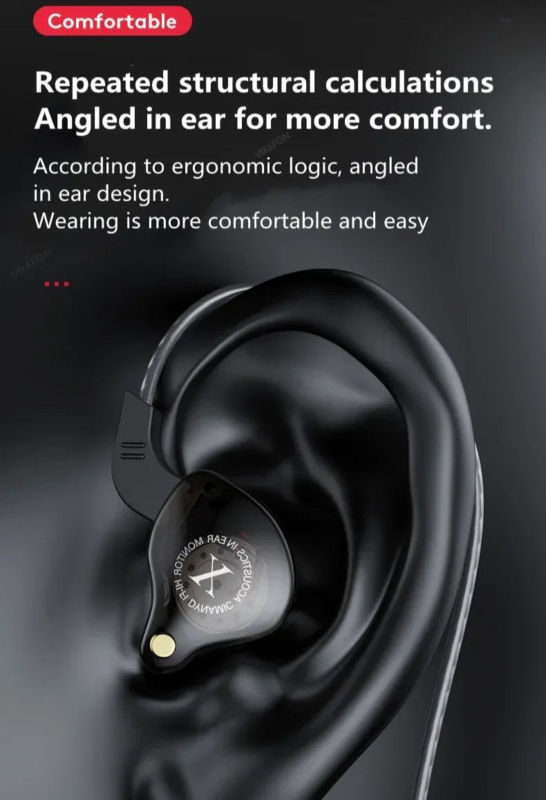 X2 Dynamic Wired In-Ear Earphones No Mic HIFI Heavy Bass Earbuds Gaming Headphones