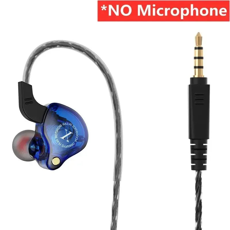 X2 Wired HiFi In-Ear Earphones 3.5mm Heavy Bass Earbuds for Gaming, Music, Sport & Everyday Listening – No Microphone