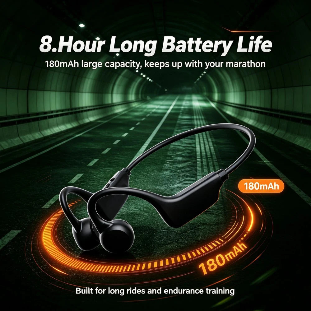 Hridz open-ear earphones 8-hour battery life with 180mAh battery
