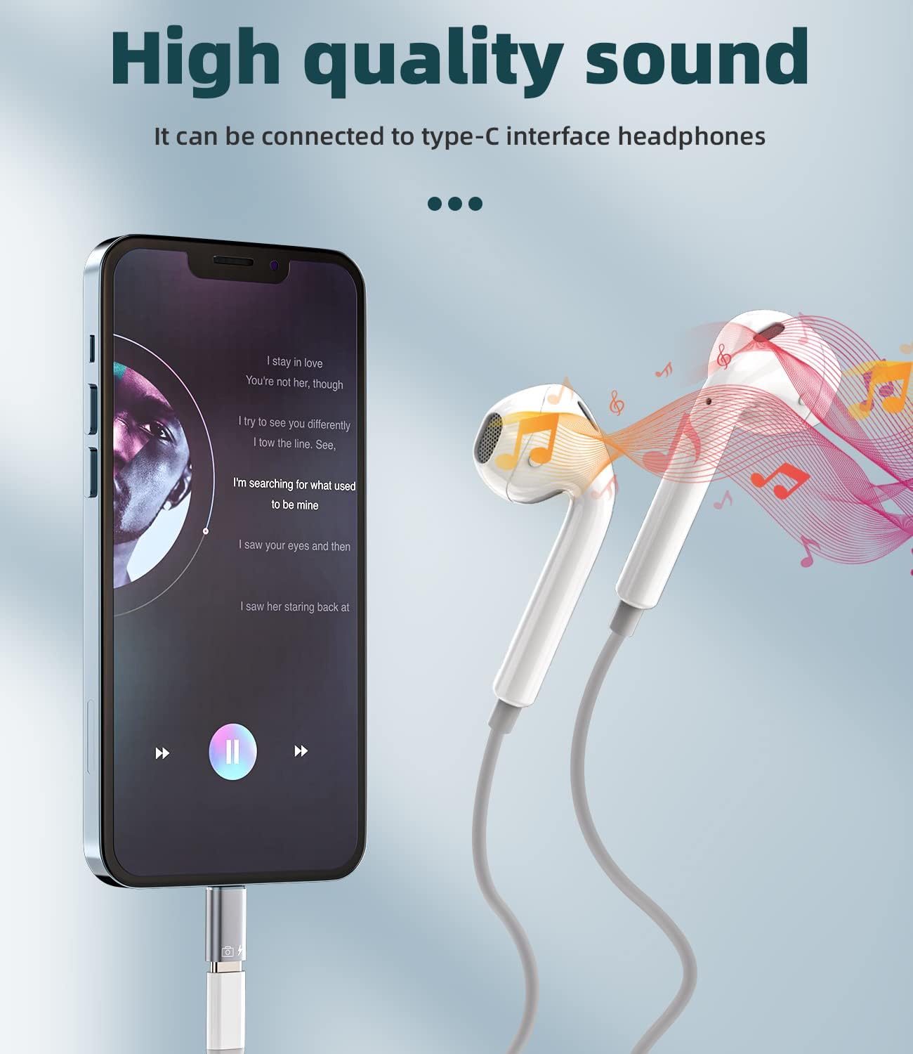 2Pcs OTG Adapter for iPhone Apple iOS Male to USB Female Audio DAC Headphone