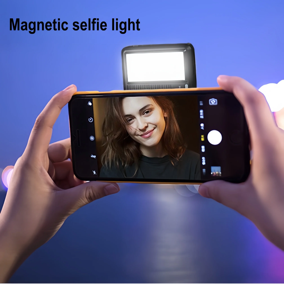 HRIDZ M19 Magnetic Clip-On LED Video Light for Smartphone – Portable Selfie Light for Live Streaming, Photography & Content Creation