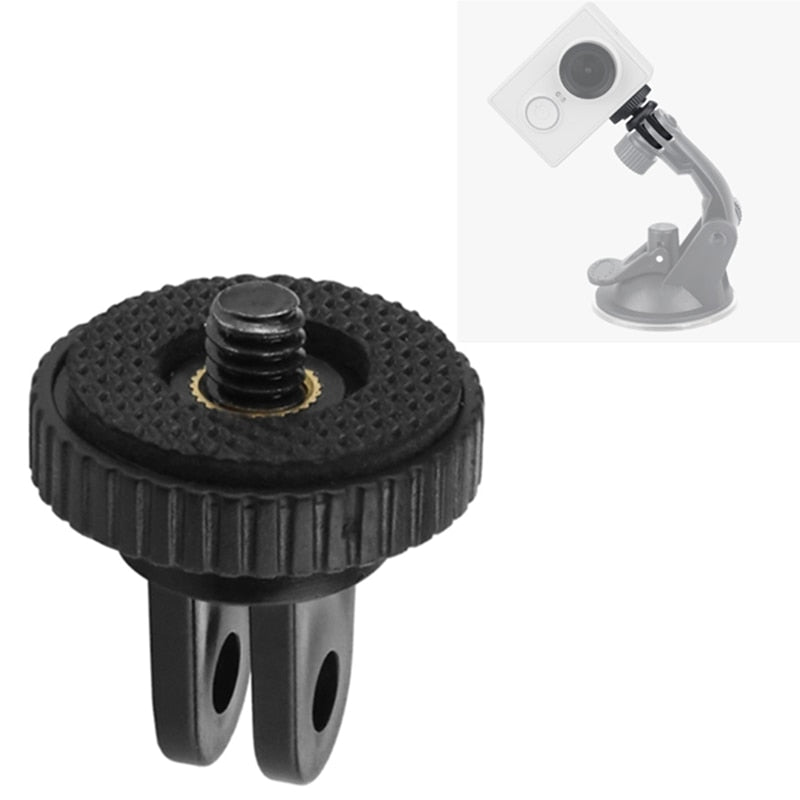 1/4" Mini Tripod Adapter Mount for GoPro Hero 11/10/9/8/7/6/5/4, Insta360, Xiaomi Yi, SJCAM, Sony & Action Cameras