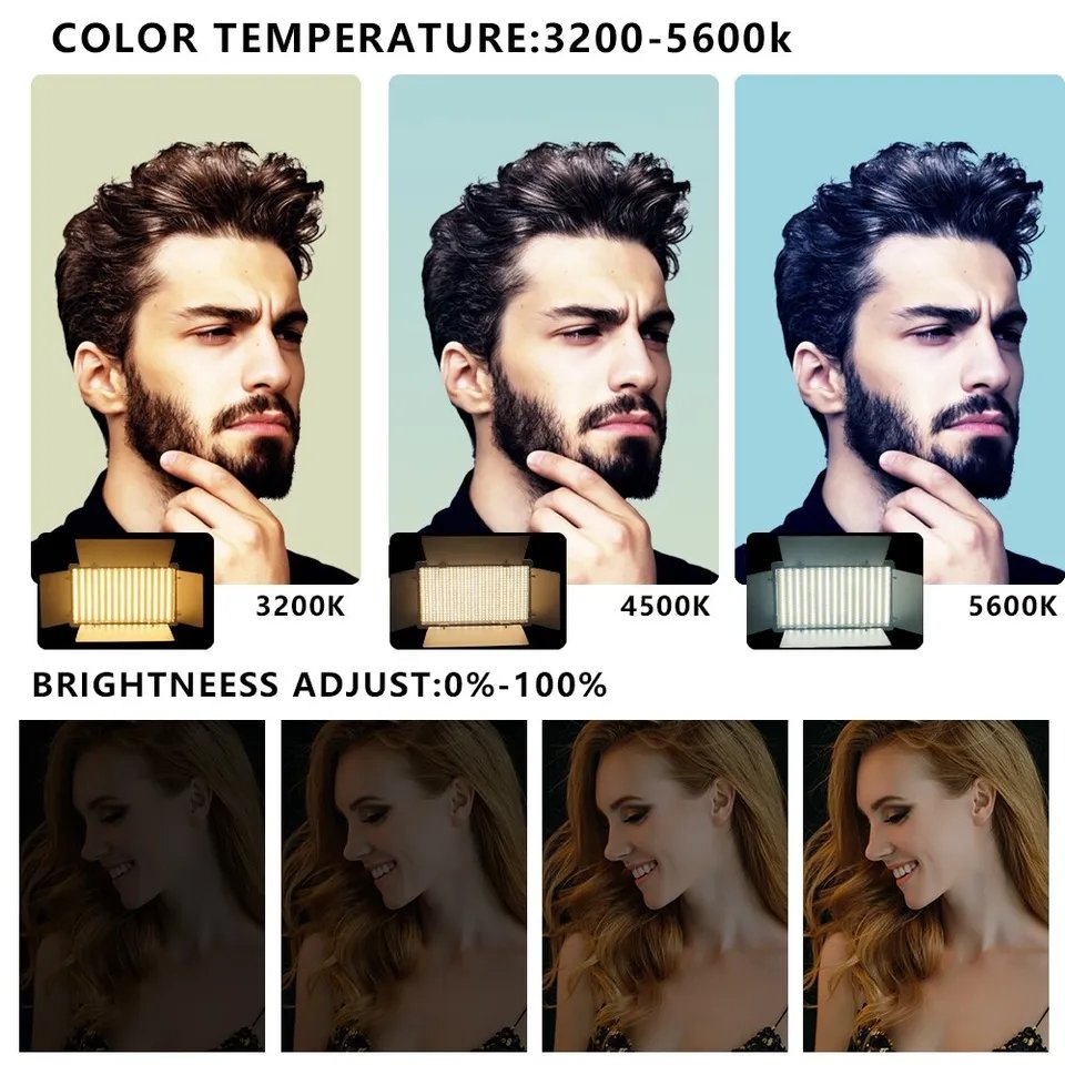 Hridz U800RGB Video Light Dimmable Wireless LED Lights for Photo Studio Wedding