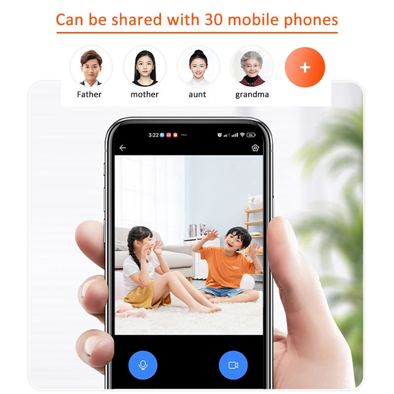 WiFi Camera Visual Screen Dual-Way intercom Desktop Rotate Surveillance Cameras IP Camera