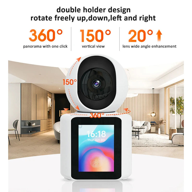 WiFi Camera Visual Screen Dual-Way intercom Desktop Rotate Surveillance Cameras IP Camera