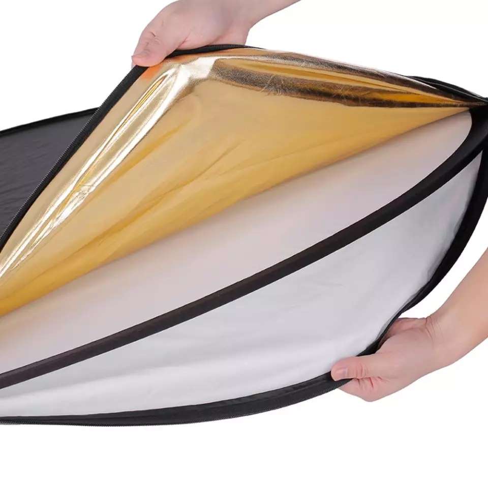 Hridz 5 in 1 Multi-Disc Collapsible Reflector-Silver Gold White Black