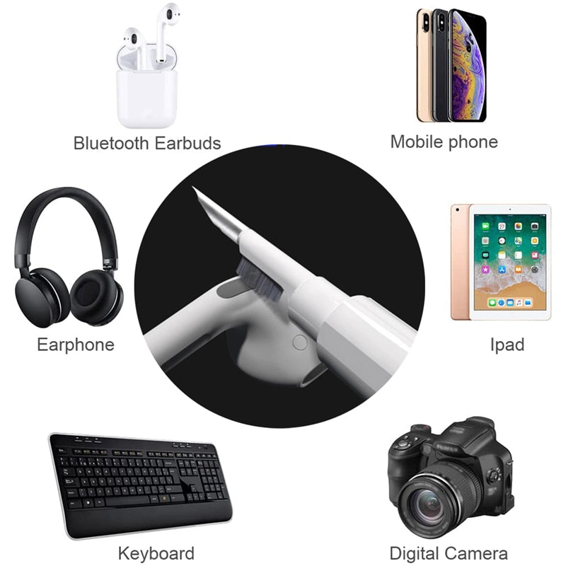 Earbuds Cleaning Kit for AirPods Pro/3/2/1 – Bluetooth Headphones Case Cleaner Pen & Soft Brush for Apple, Samsung, Xiaomi, Huawei