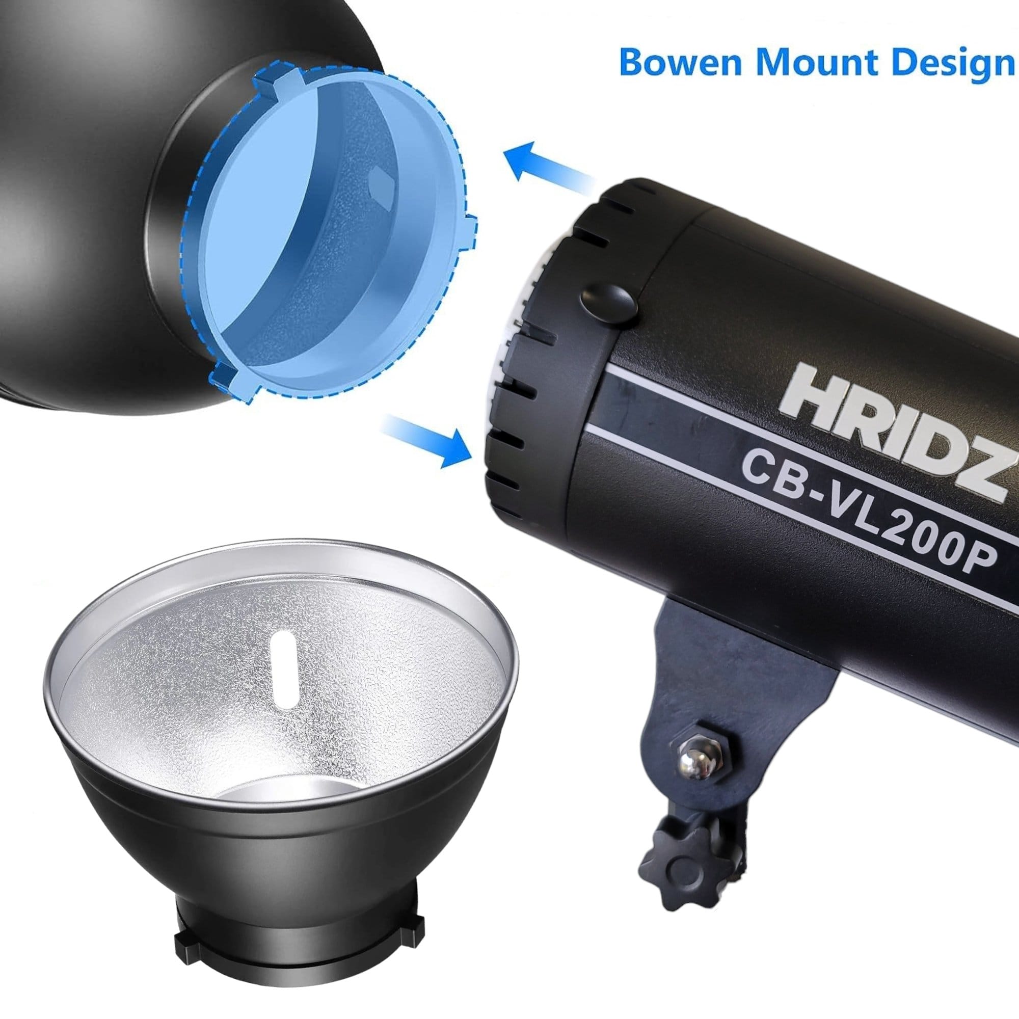 HRIDZ 200W LED Video Light Bi-Colour Continuous Dimmable Bowen mount For Filmmaking Photography Stage