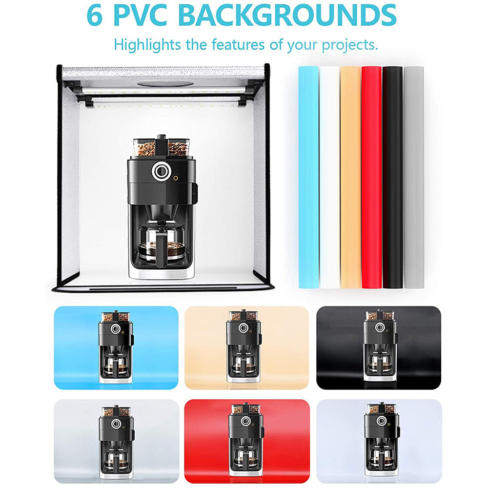 HRIDZ 60cm Portable Photo Studio LED Light Tent Bar Cube Soft Box Room