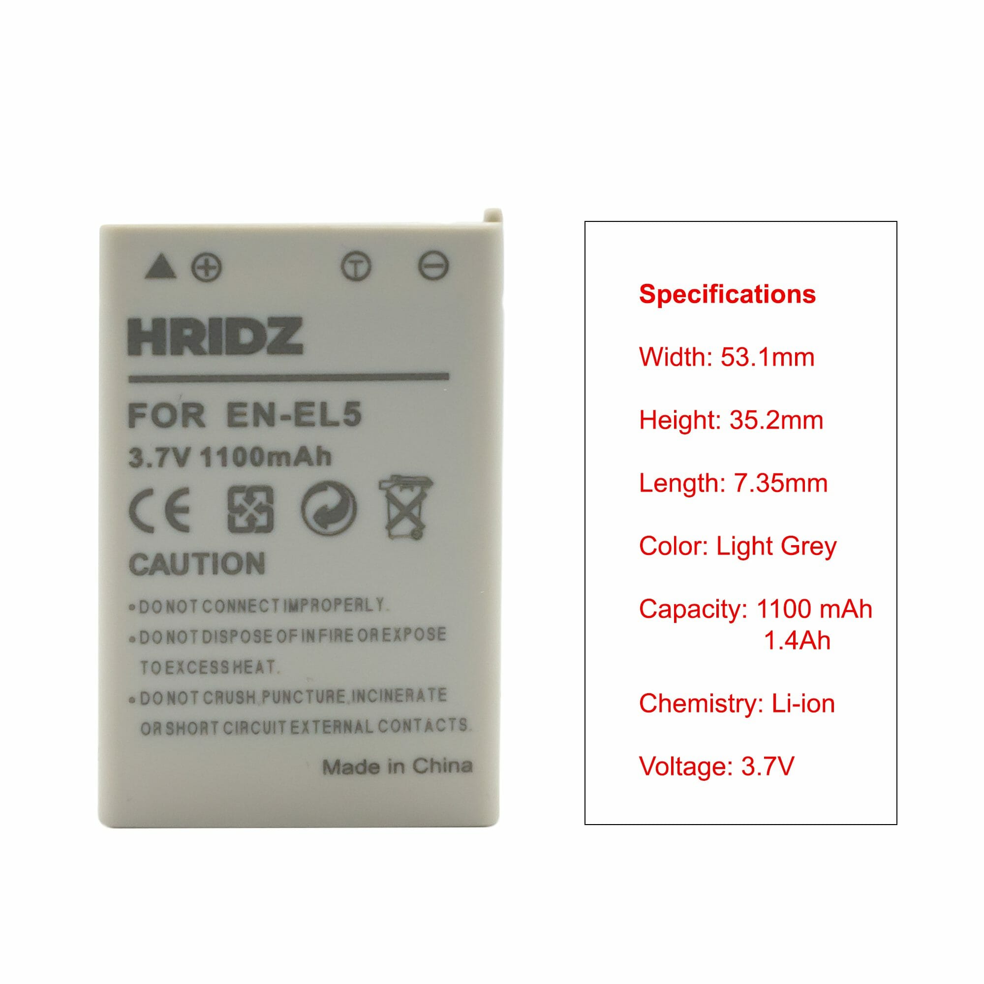 HRIDZ EN-EL5 2*Batterries & Dual Charger For Nikon Coolpix Battery 3700 4200 5200 5900 7900 E3700 P5000
