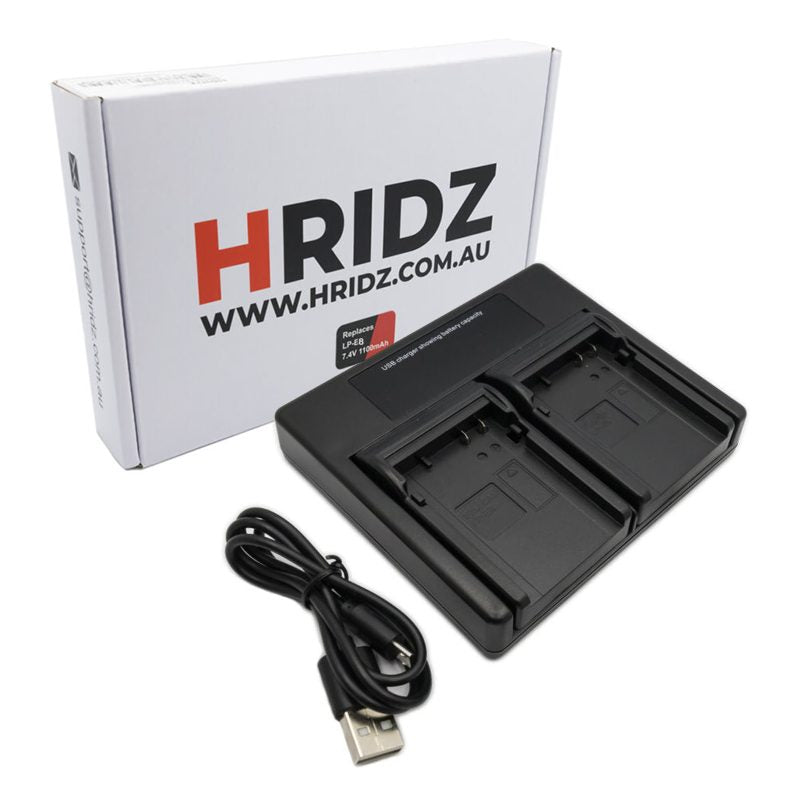 HRIDZ LP-E6 LP-E6NH Dual Battery Charger Ultra Fast For Canon EOS R7 5D 6D 7D 80D 70D 60D LP-E6 60Da batteries