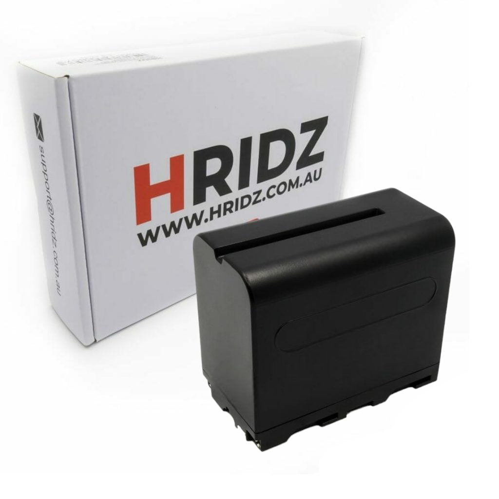 HRIDZ NPF-970 6600mAh Li-ion Battery Replaces Sony NPF Series for Monitor Light Slider