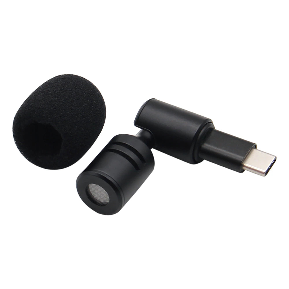 HRIDZ Portable Mini Microphone 3.5mm Stereo OR Type-C Flexural Bendable Mic