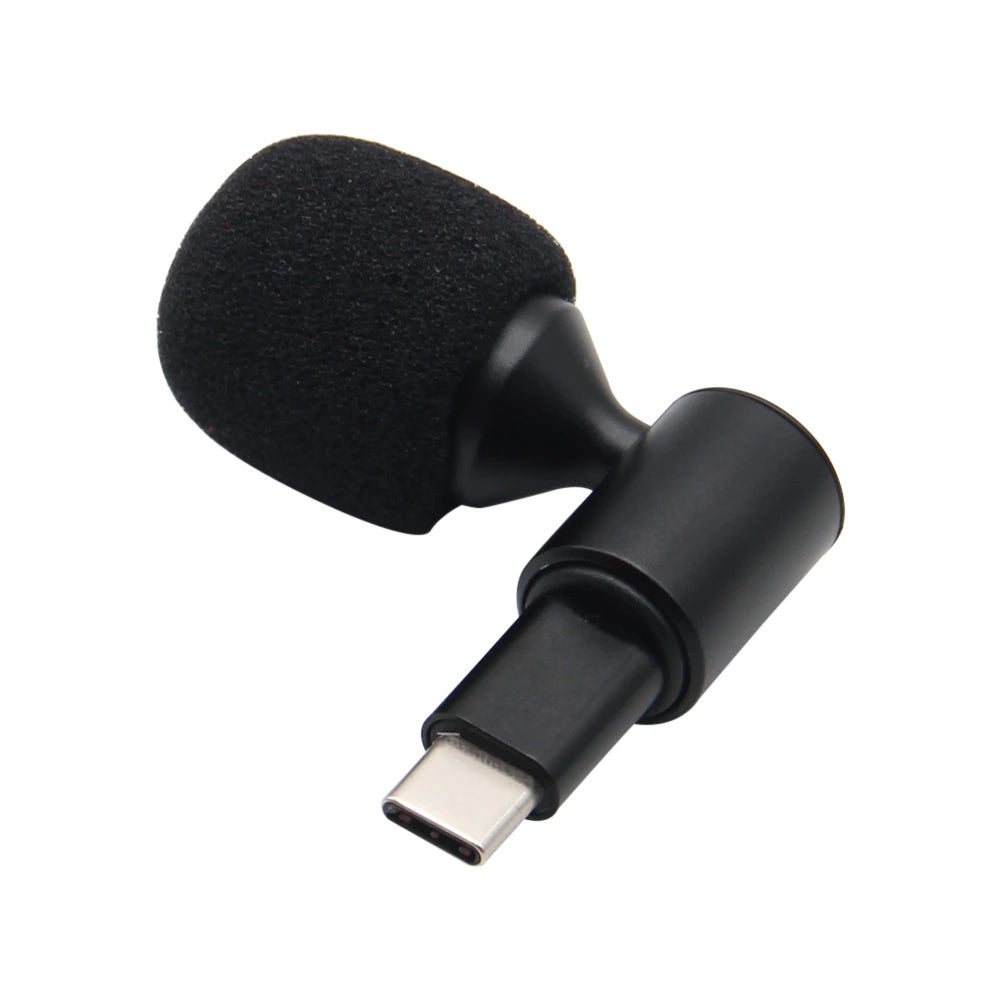 HRIDZ Portable Mini Microphone 3.5mm Stereo OR Type-C Flexural Bendable Mic