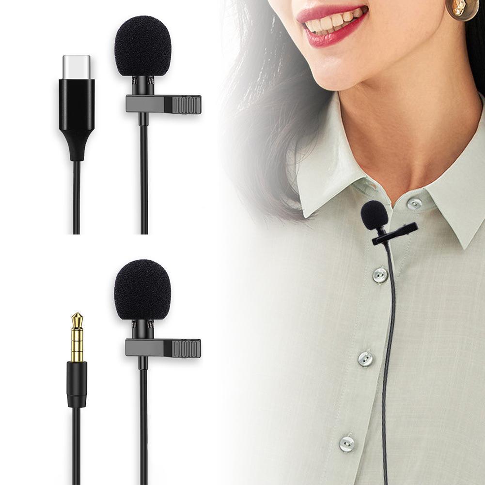 HRIDZ Type-C Clip-on Microphone for Phone PC recording 3.5mm Type C Mic