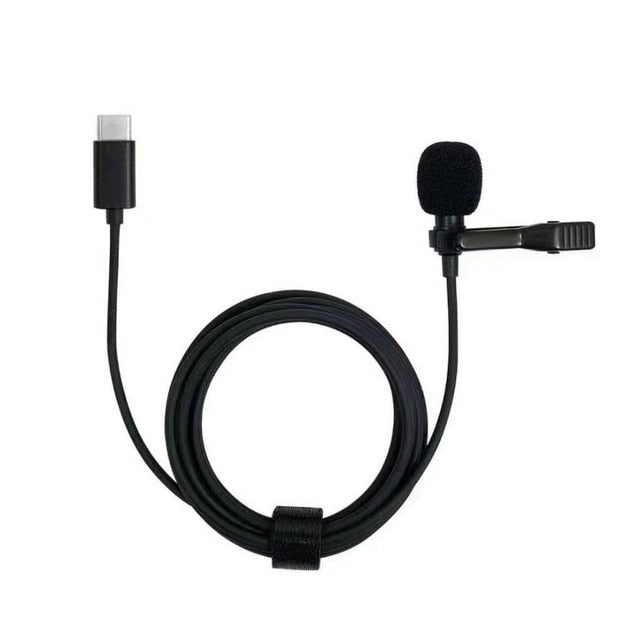HRIDZ Type-C Clip-on Microphone for Phone PC recording 3.5mm Type C Mic