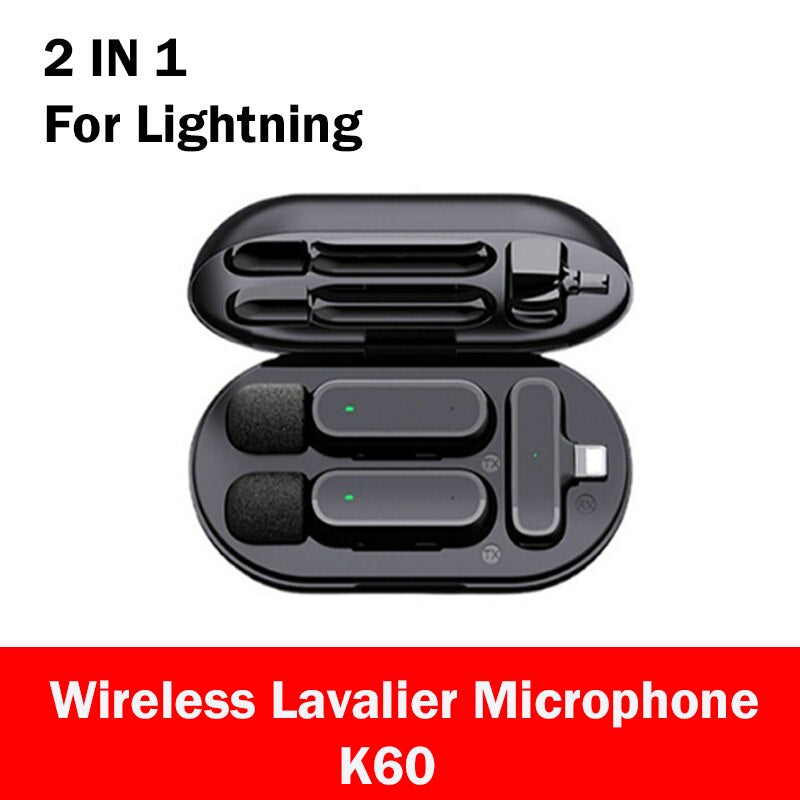 HRIDZ Wireless Lavalier Microphone Lightning Port Mic For iPhone ipad Vlog Live Stream