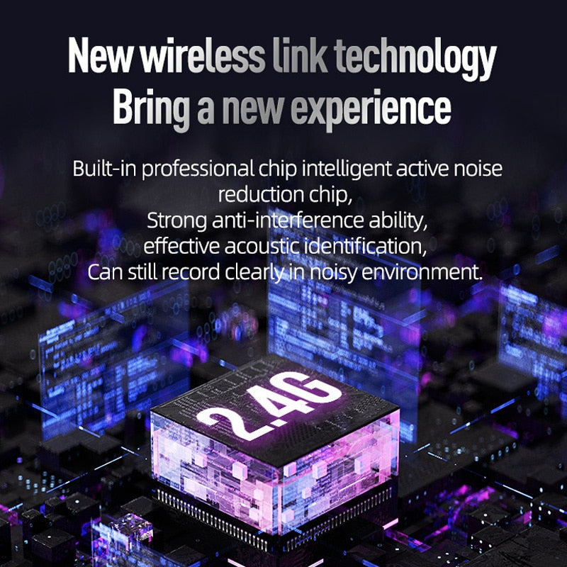 HRIDZ Wireless Lavalier Microphone Lightning Port Mic For iPhone ipad Vlog Live Stream