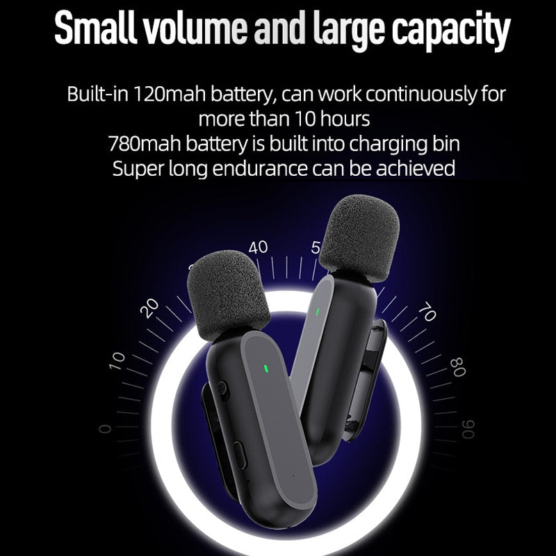 HRIDZ Wireless Lavalier Microphone Lightning Port Mic For iPhone ipad Vlog Live Stream